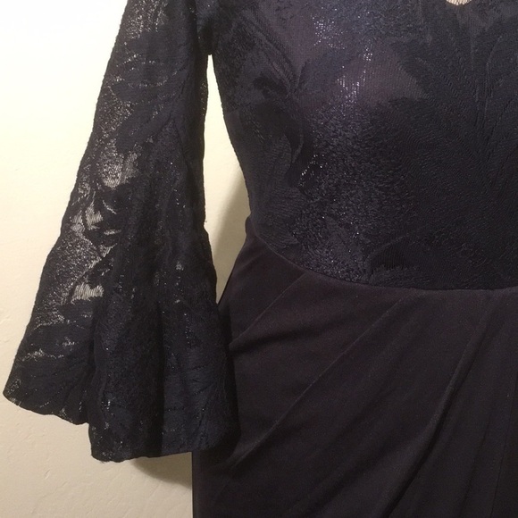 Coco Collection Dress formal fancy lace navy blue size Medium - Picture 4 of 9